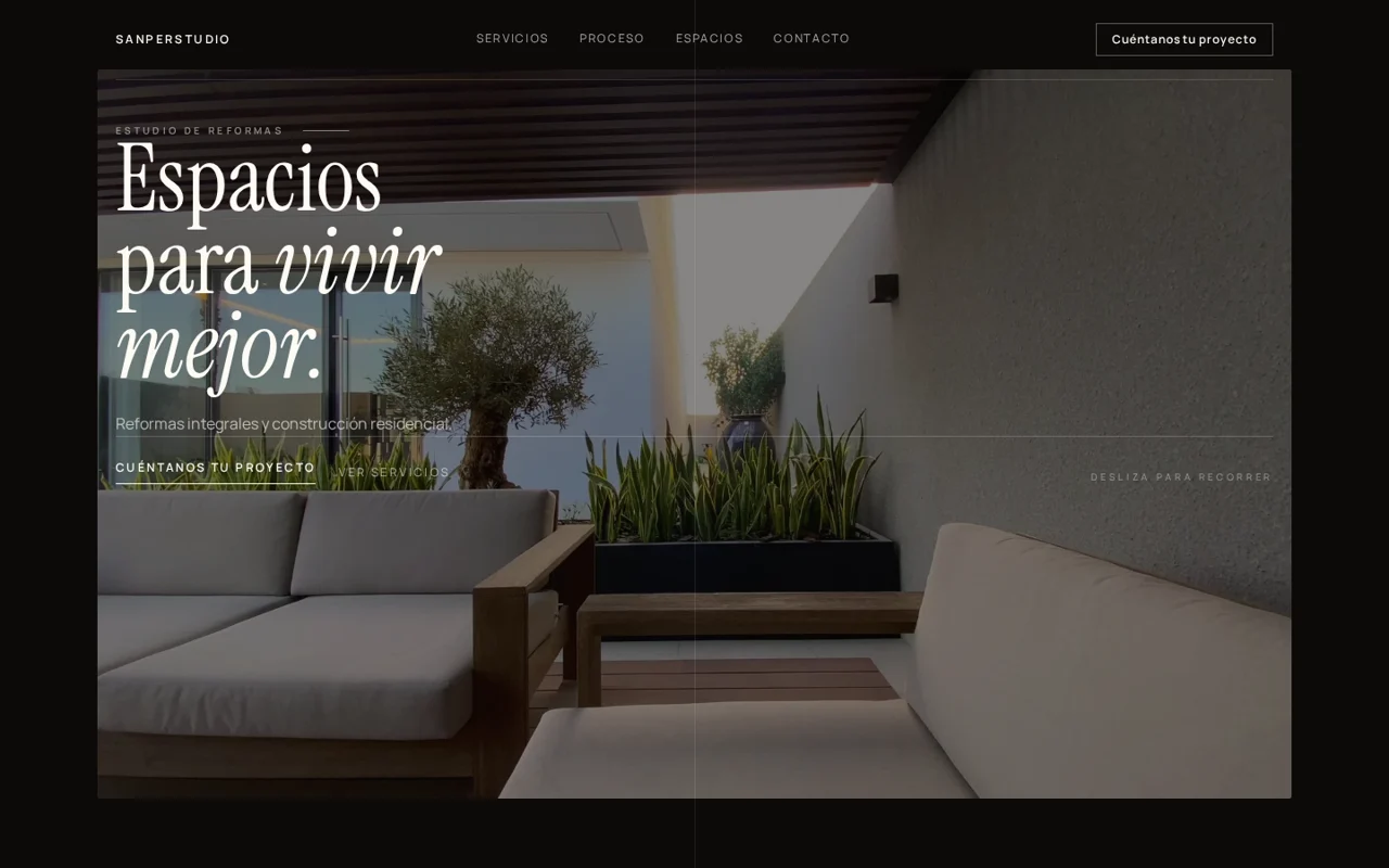 Sanper Studio — Web corporativa · Reformas